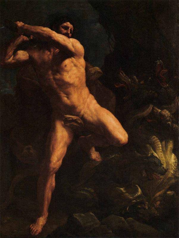 Guido Reni Hercules Vanquishing the Hydra of Lerma oil painting picture